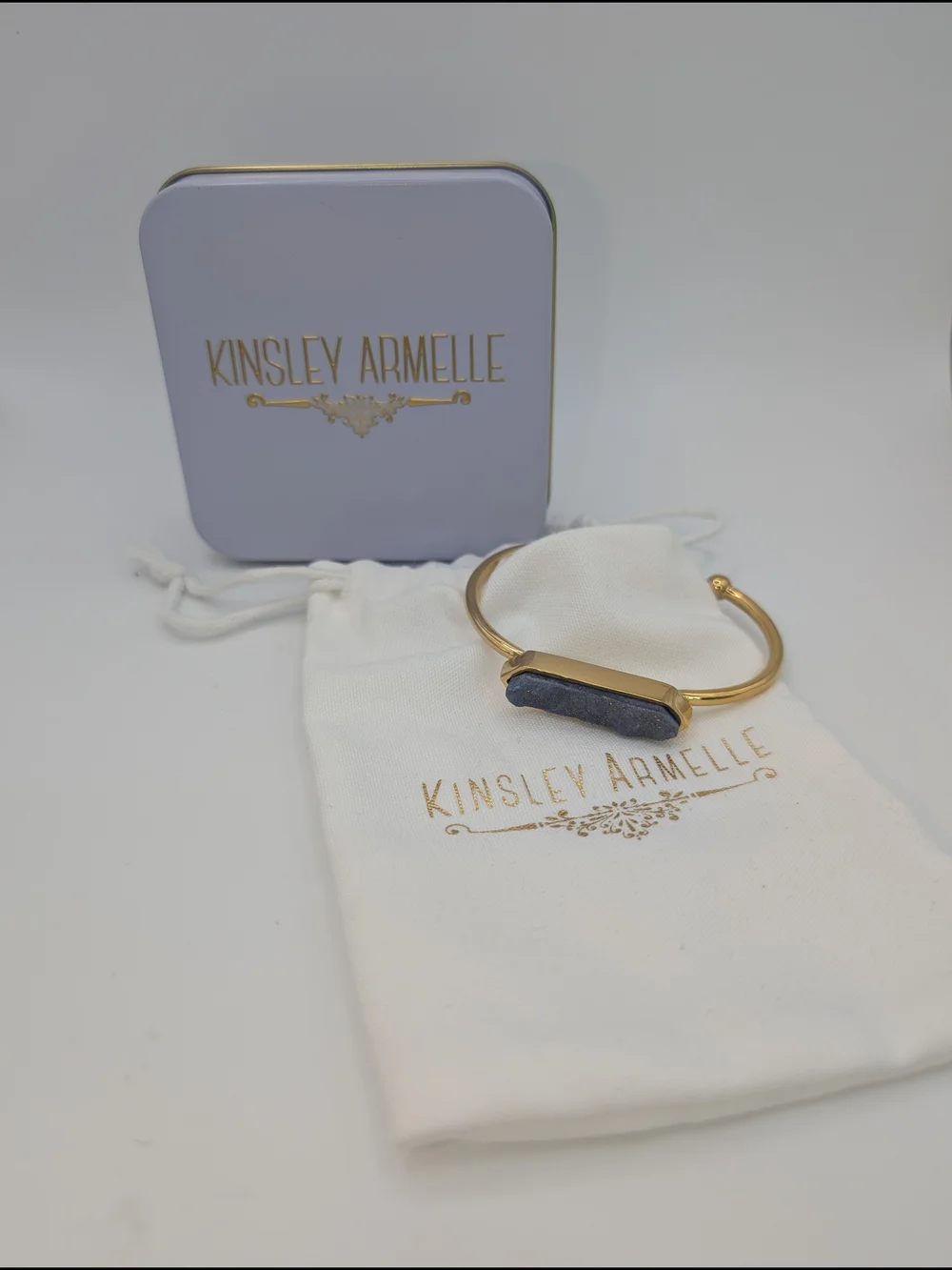 Kinsley Armelle Gold Cuff Bracelet - Picture 1 of 3